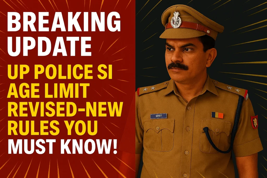 UP Police SI Bharti 2025: Age Limit Changed? New Rules You Must Know Before Applying